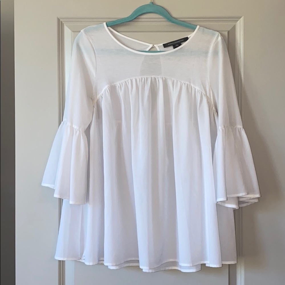 French Connection White Blouse - Medium
